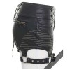 Women's Black Steampunk High Waist Shorts Leather Blitzkrieg Short Pants